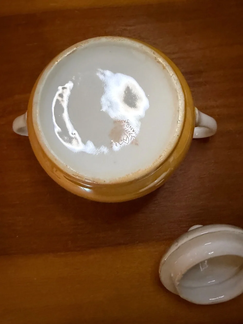 Vintage (1921-41) Japanese Lusterware Porcelain Sugar Bowl with 2 Cups & Saucers